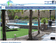 Tablet Screenshot of pleasantvalleypools.com